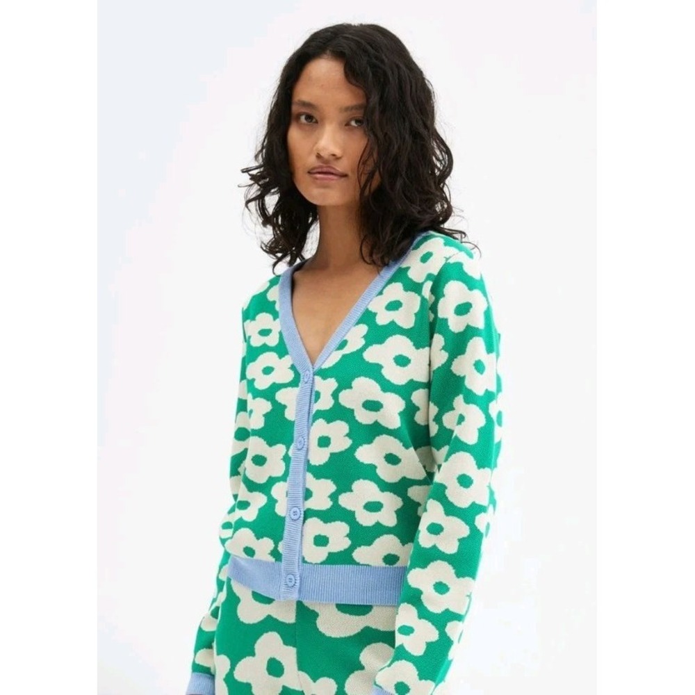 NEW! Compania Fantastica Mod Flower Print Cardigan